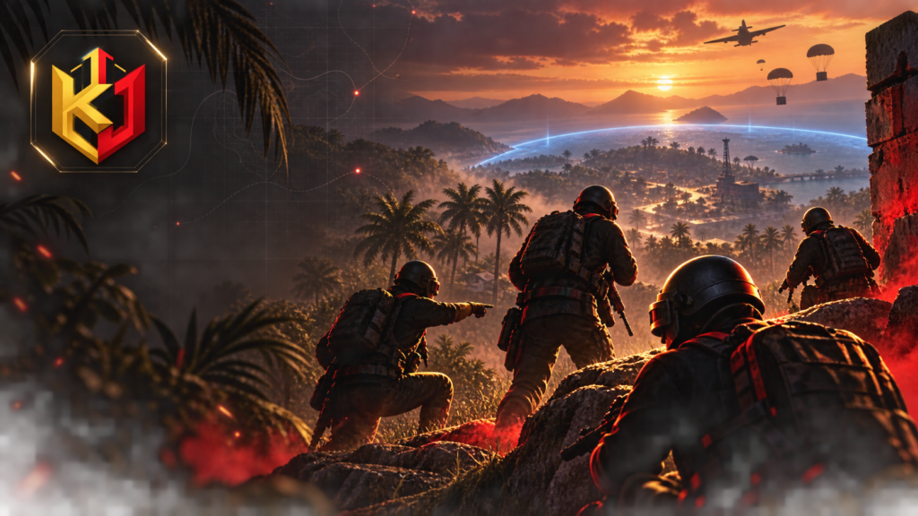 Skuad KangJago merencanakan rotasi PUBG Mobile di medan tropis